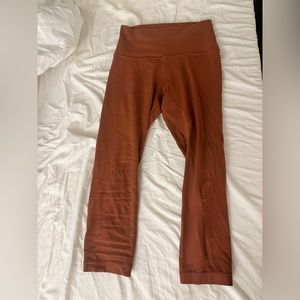 Lululemon align 21 inch cropped legging, brown. Size 6
